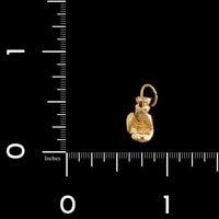 14K Yellow Gold Estate Boxing Glove Charm