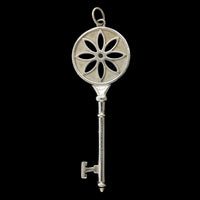 Tiffany & Co. Sterling Silver Estate and Diamond Daisy Key Pendant
