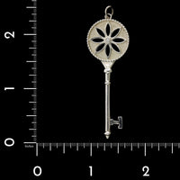 Tiffany & Co. Sterling Silver Estate and Diamond Daisy Key Pendant