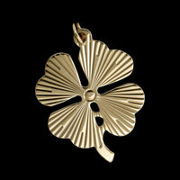 14K Yellow Gold Estate Four Leaf Clover Charm