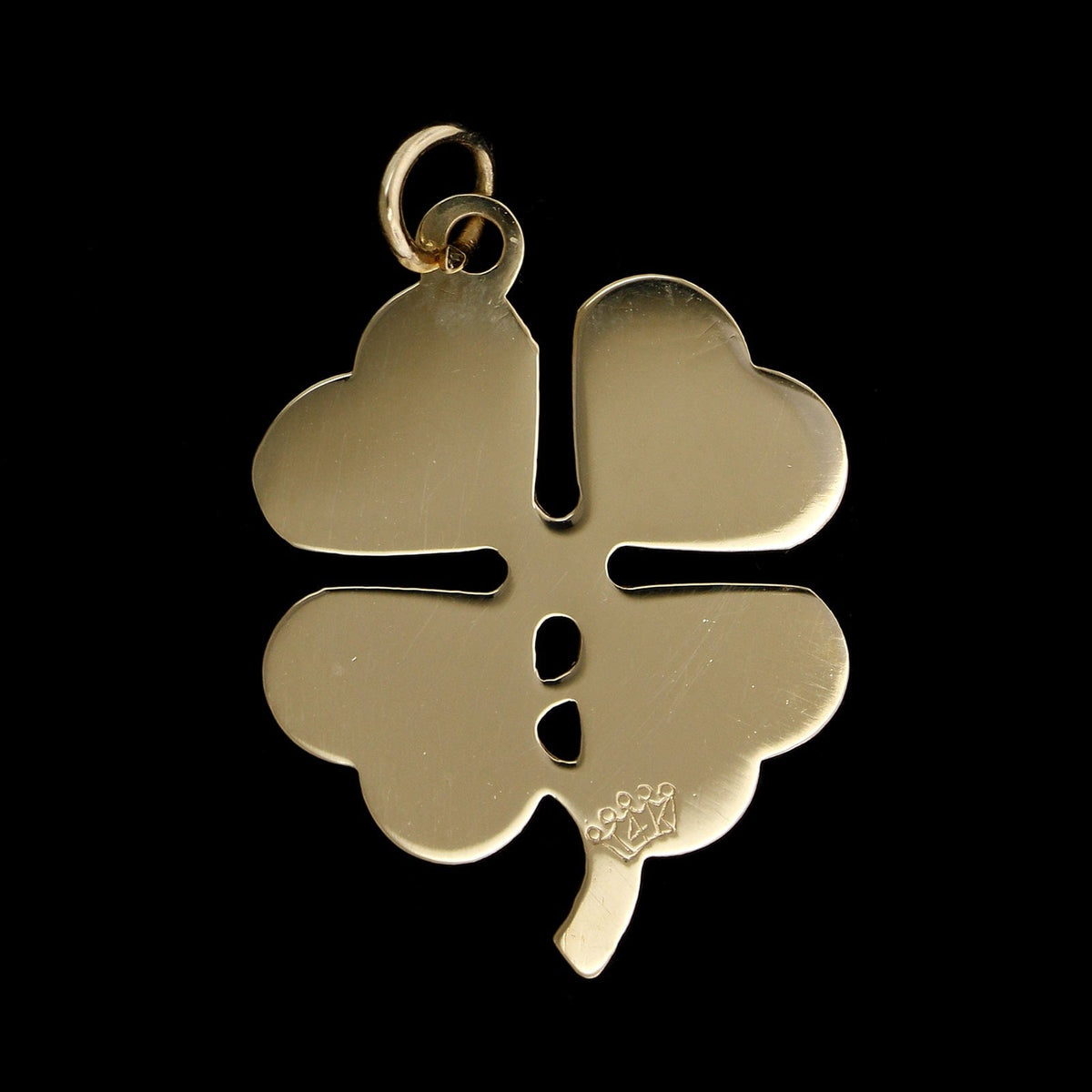 14K Yellow Gold Estate Four Leaf Clover Charm