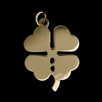 14K Yellow Gold Estate Four Leaf Clover Charm