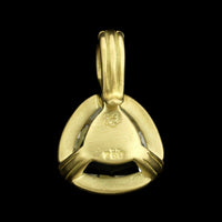 18K Yellow Gold Estate White Topaz and Diamond Pendant Enhancer