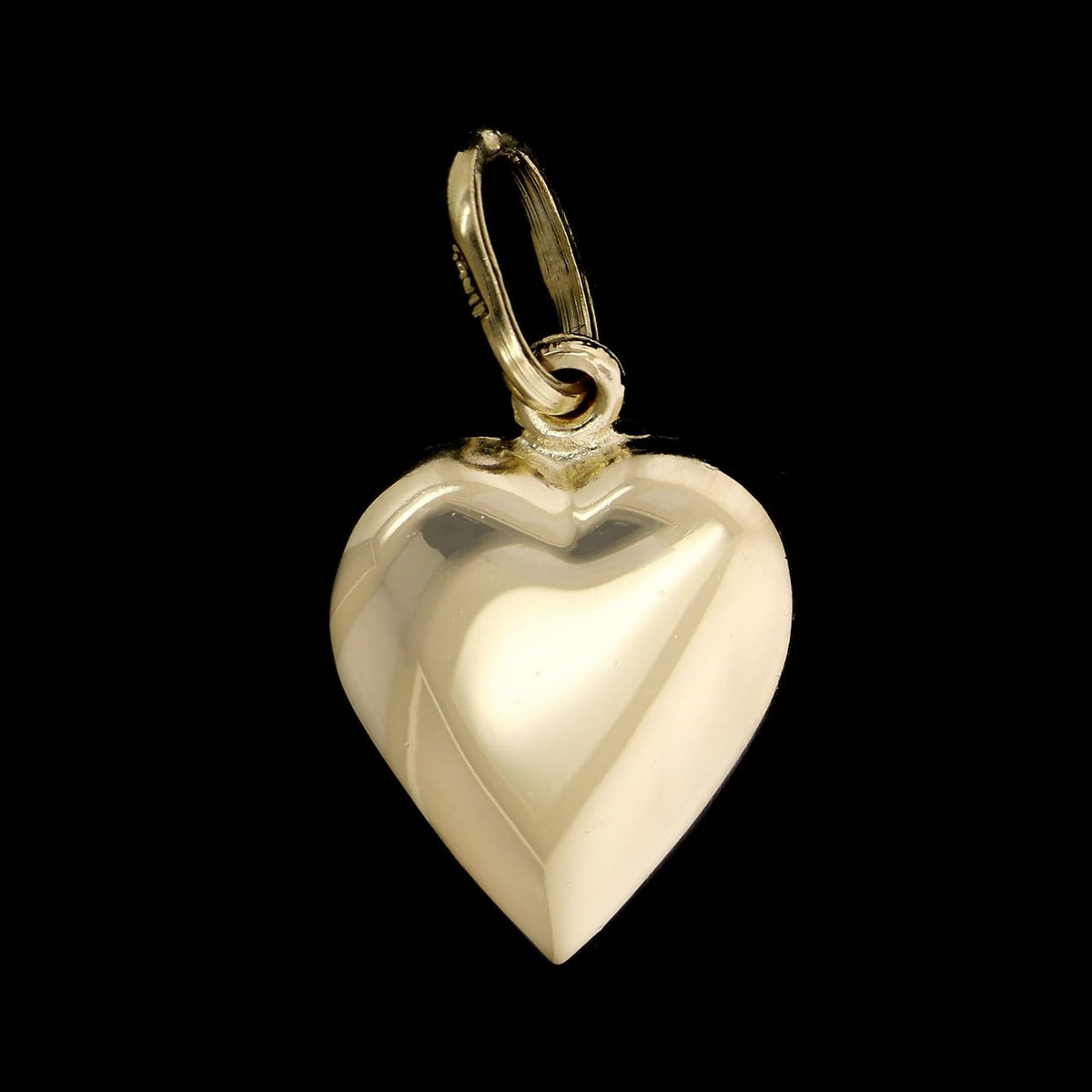 14K Yellow Gold Estate Puffed Heart Charm