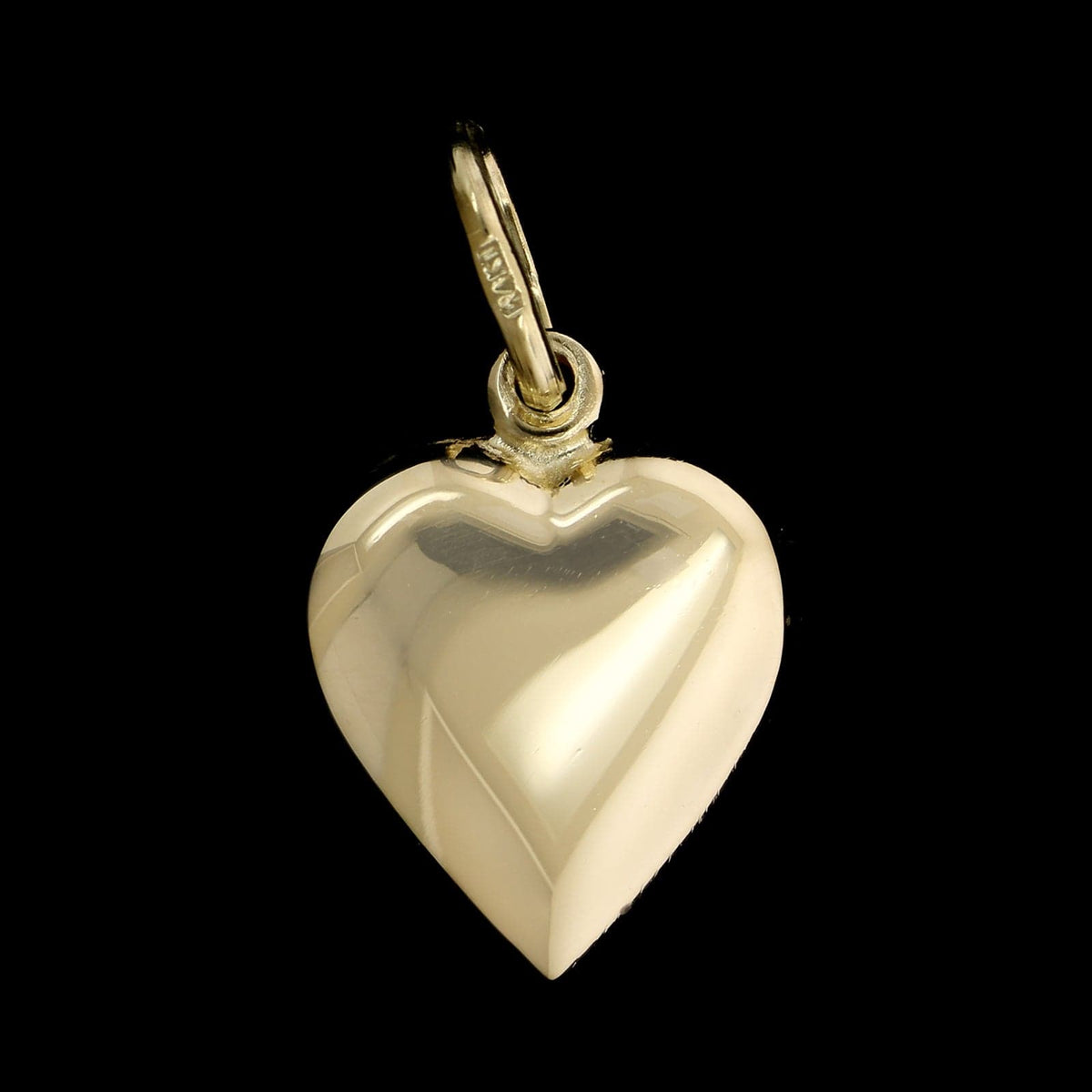 14K Yellow Gold Estate Puffed Heart Charm