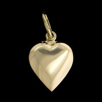 14K Yellow Gold Estate Puffed Heart Charm