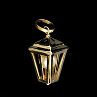 18K Yellow Gold Estate Lantern Charm