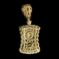 John Hardy 18K Yellow Gold Estate Diamond Pave Pendant