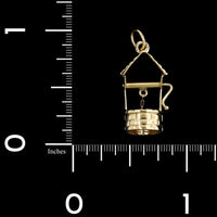 14K Yellow Gold Estate Moveable Wishing Well Charm