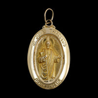 14K Yellow Gold Estate St. Jude Thaddeus Medal