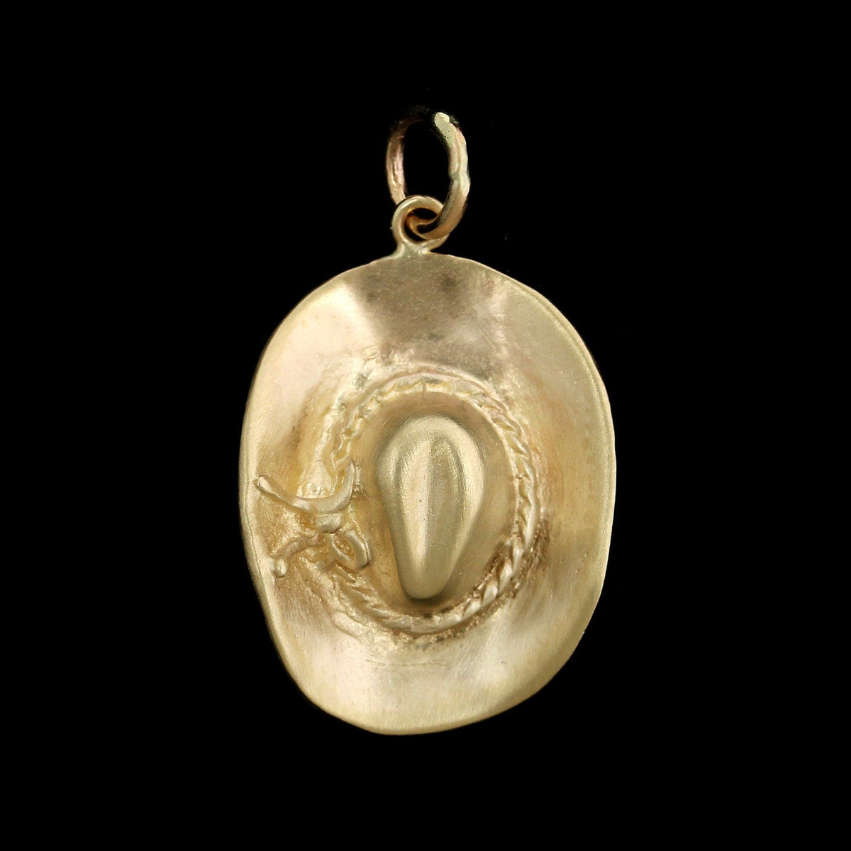 14K Yellow Gold Estate Cowboy Hat Charm