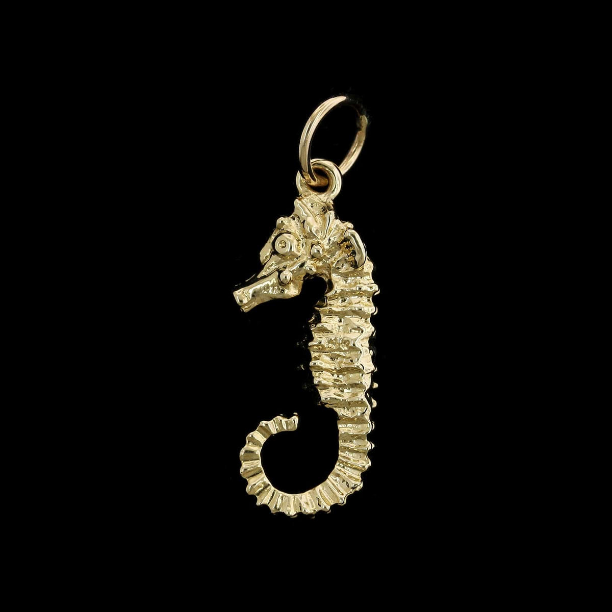 14K Yellow Gold Estate Seahorse Charm