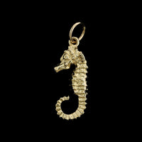 14K Yellow Gold Estate Seahorse Charm