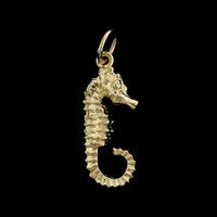 14K Yellow Gold Estate Seahorse Charm