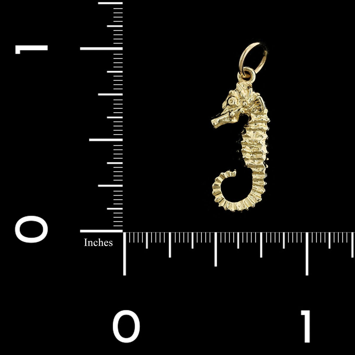 14K Yellow Gold Estate Seahorse Charm