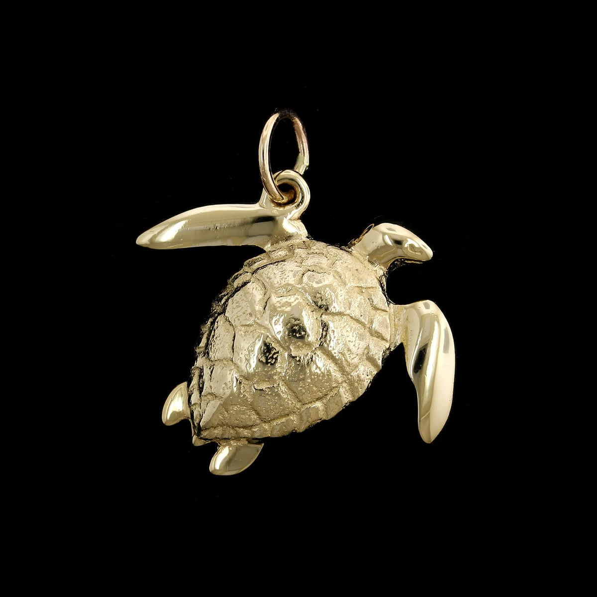 14K Yellow Gold Estate Turtle Charm