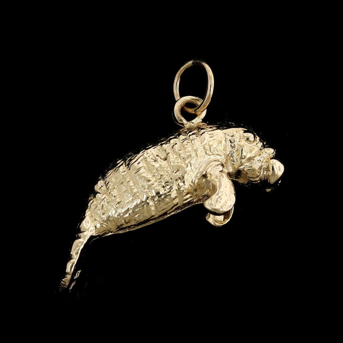 14K Yellow Gold Estate Manatee Charm