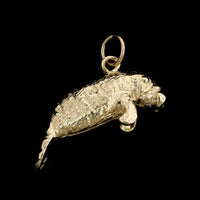 14K Yellow Gold Estate Manatee Charm