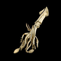 14K Yellow Gold Estate Squid Charm
