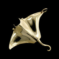 14K Yellow Gold Estate Stingray Charm