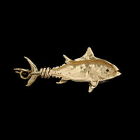 14K Yellow Gold Estate Tuna Fish Charm