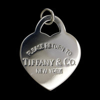 Tiffany & Co. Sterling Silver Estate Return to Tiffany Heart Tag Large Charm