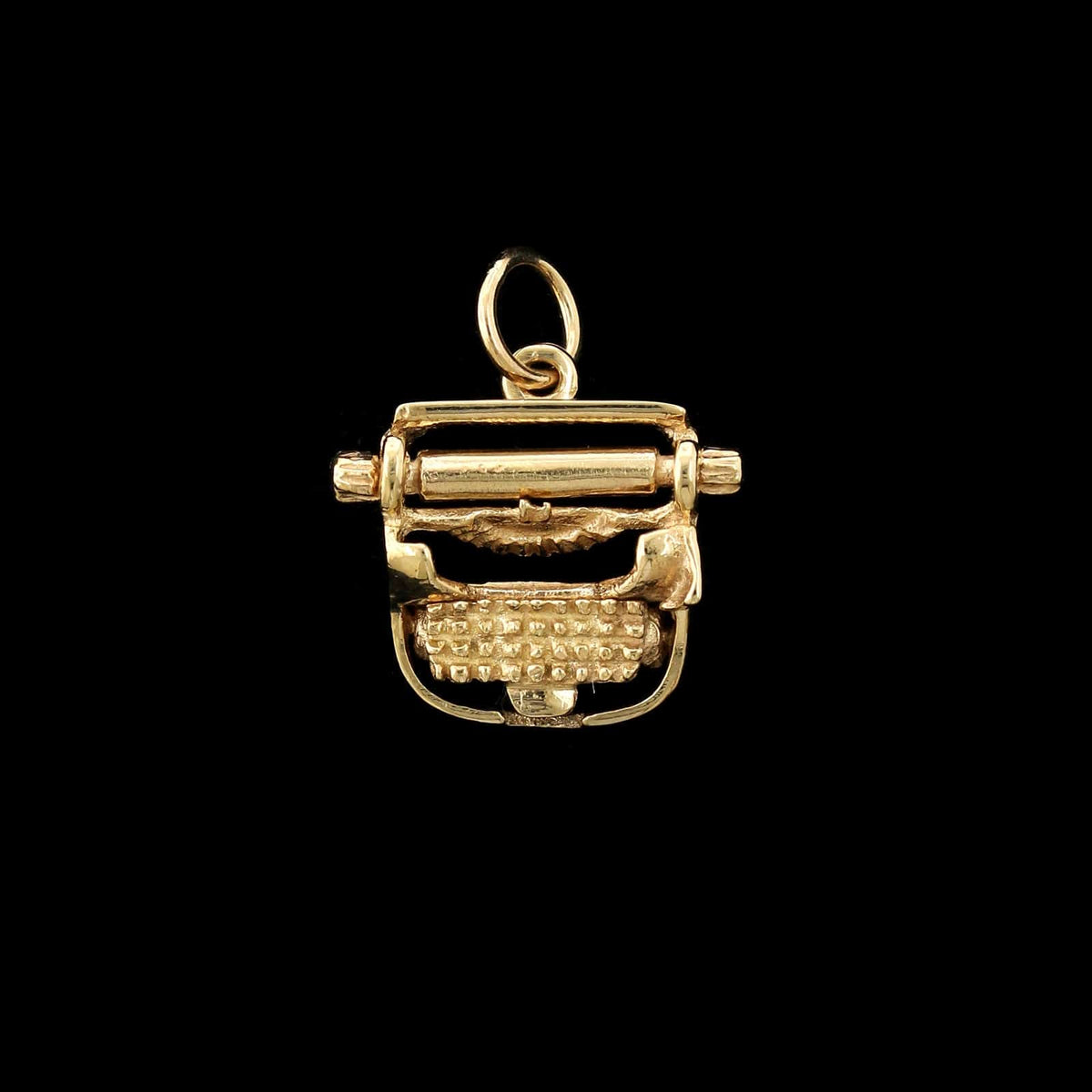 14K Yellow Gold Estate Typewriter Charm