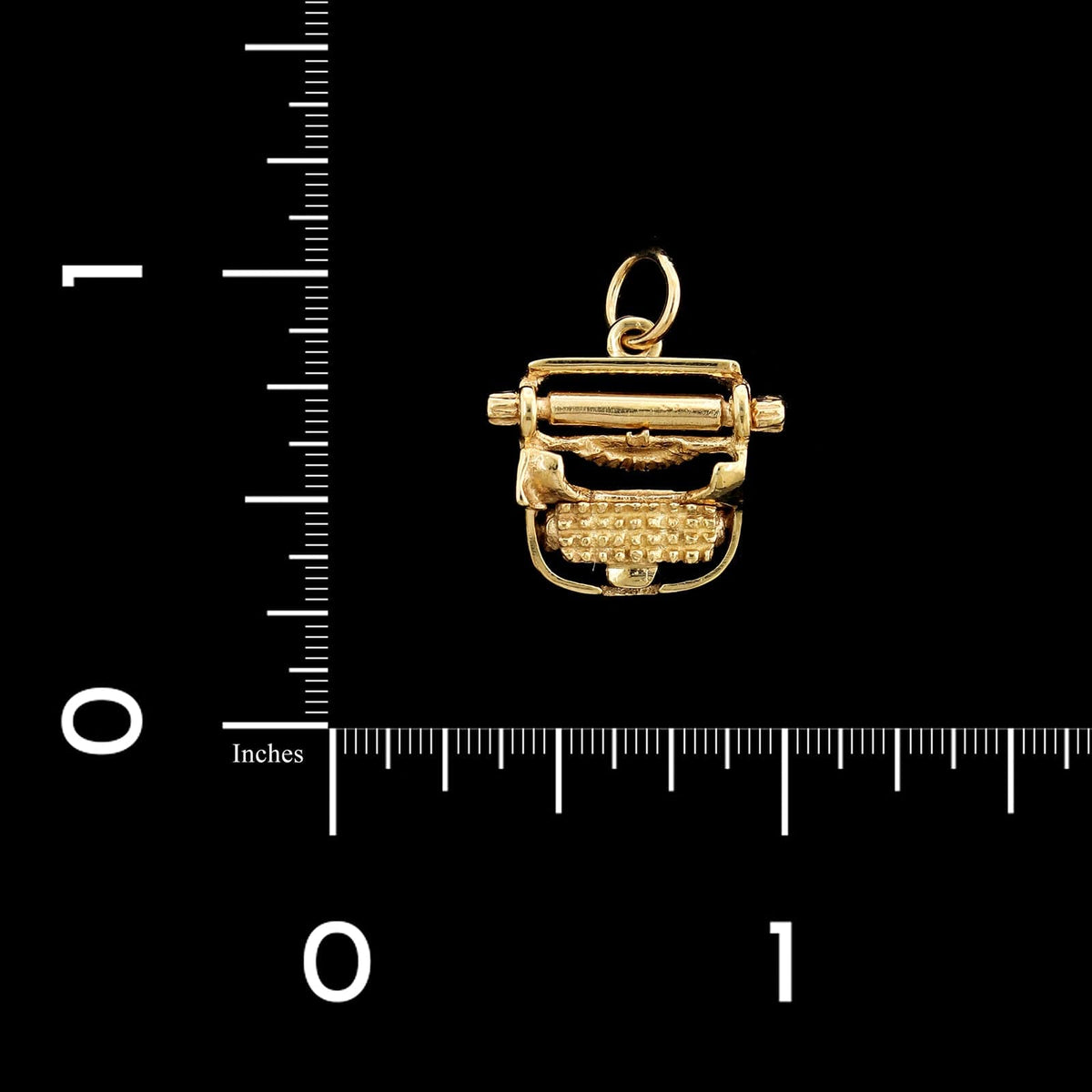 14K Yellow Gold Estate Typewriter Charm