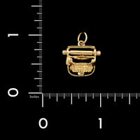 14K Yellow Gold Estate Typewriter Charm