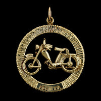 14K Yellow Gold Estate Bermuda Bicycle Charm