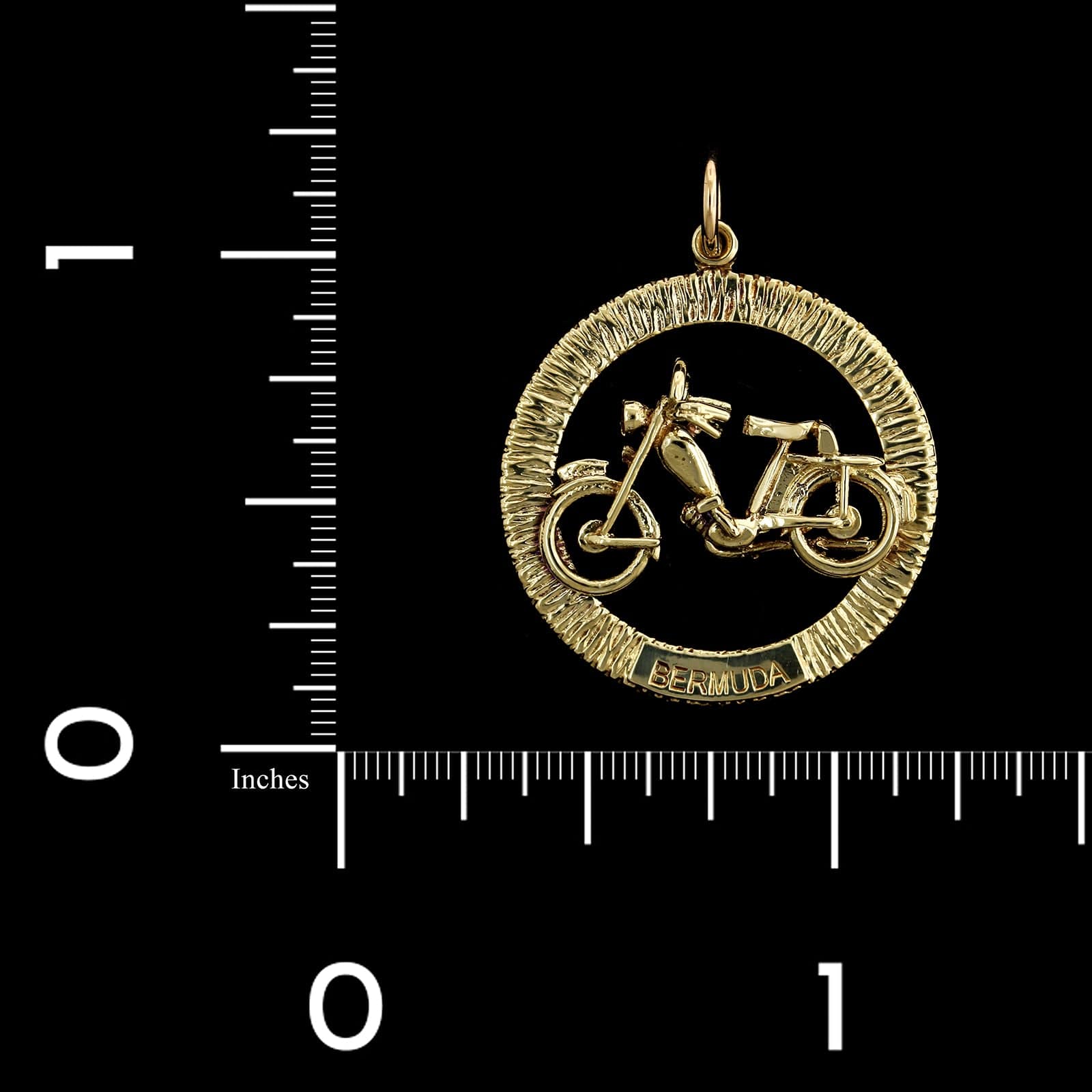 14K Yellow Gold Estate Bermuda Bicycle Charm