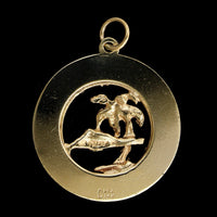 14K Yellow Gold Estate Aloha Hawaii Charm