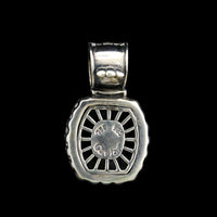 Lagos Caviar Sterling Silver and 18K Yellow Gold Estate Pendant Enhancer