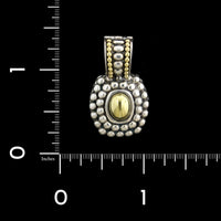Lagos Caviar Sterling Silver and 18K Yellow Gold Estate Pendant Enhancer