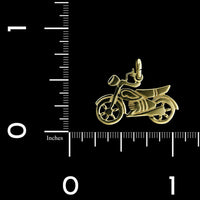 14K Yellow Gold Estate Motorcycle Charm