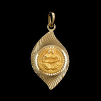 14K Yellow Gold Estate Gemini Charm