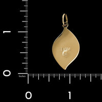 14K Yellow Gold Estate Gemini Charm