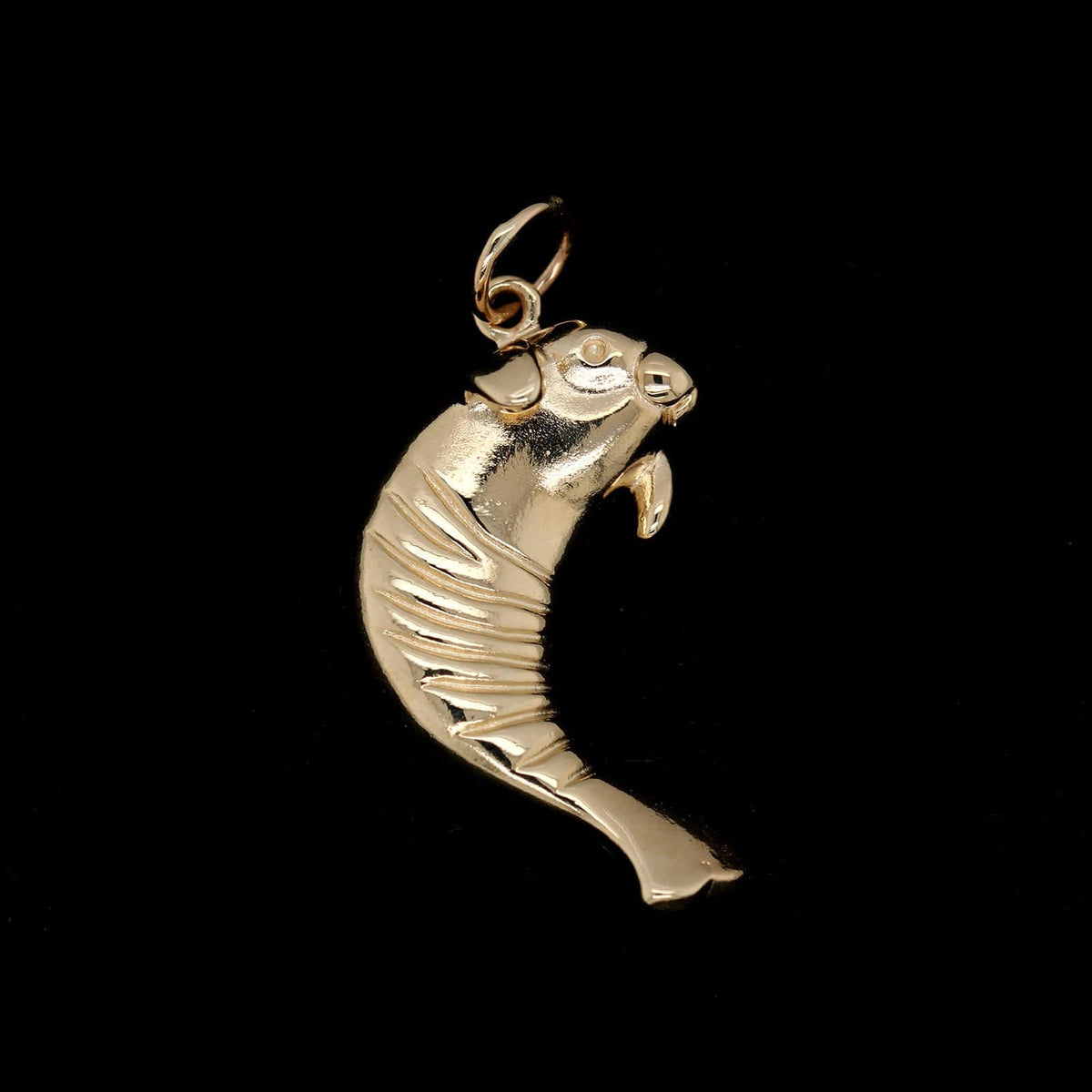 14K Yellow Gold Estate Manatee Charm