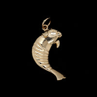 14K Yellow Gold Estate Manatee Charm
