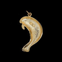 14K Yellow Gold Estate Manatee Charm