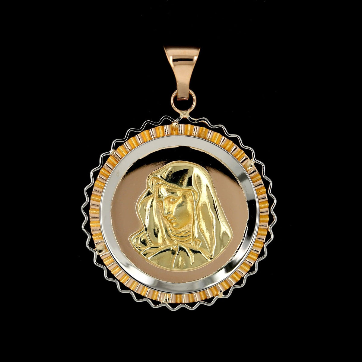 18K Yellow Gold Estate Madonna Virgin Mary Charm