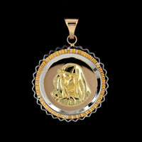 18K Yellow Gold Estate Madonna Virgin Mary Charm