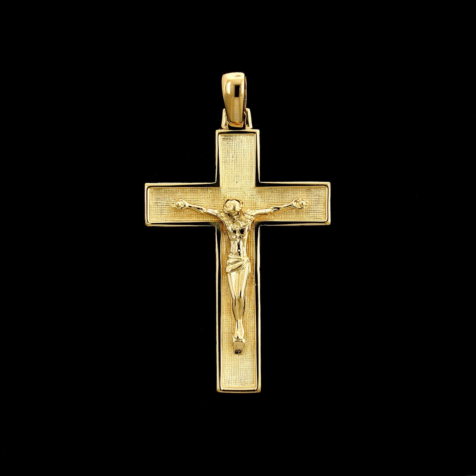 18K Yellow Gold Estate Crucifix Cross