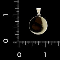 18K White Gold Estate Disk Charm