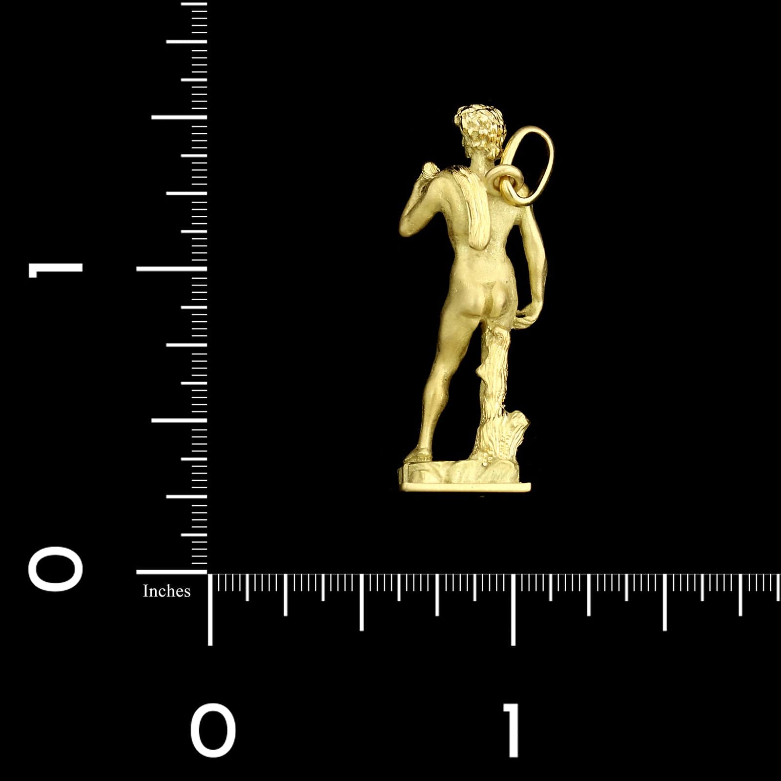 18K Yellow Gold Estate Michelangelo David Statue Charm