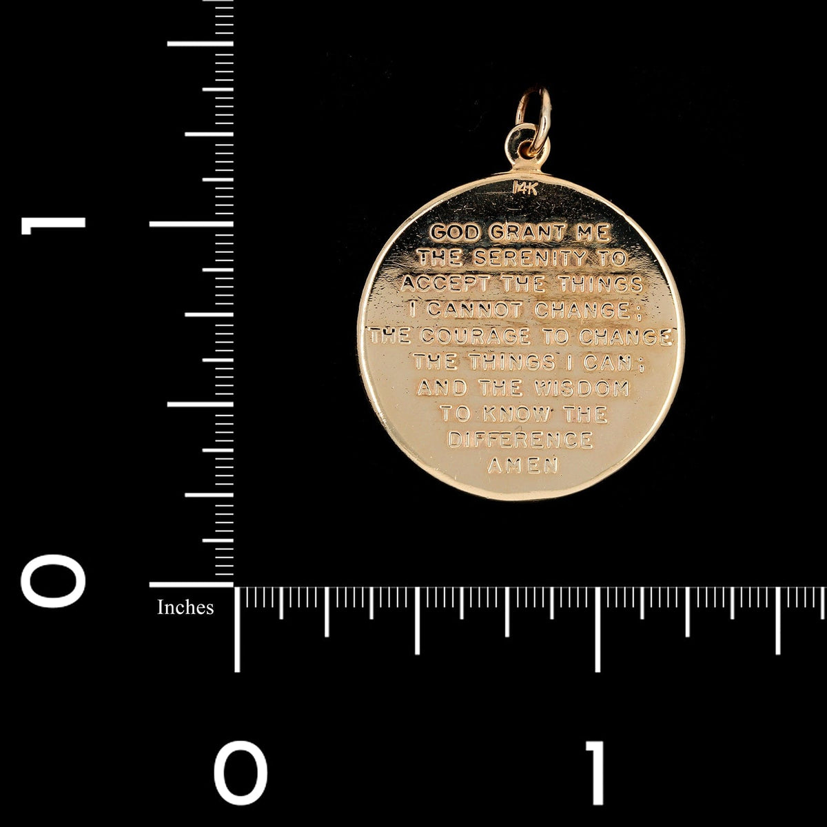 14K Yellow Gold Estate Praying Hands Charm