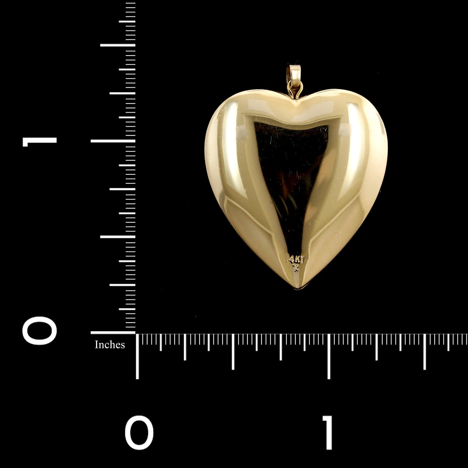 14K Yellow Gold Estate Engraved Heart Locket