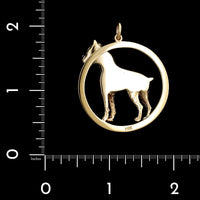 14K Yellow Gold Estate Boxer Dog Charm