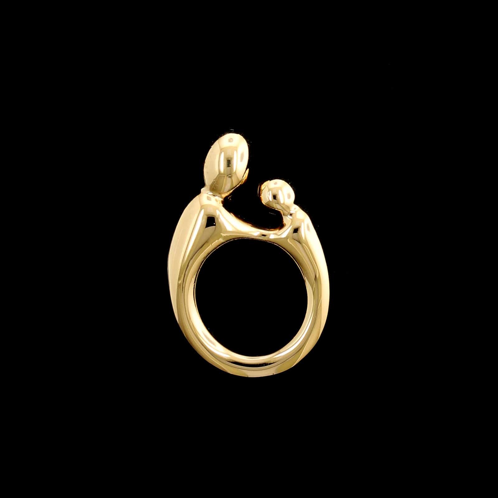14K Yellow Gold Estate Mother and Child Charm