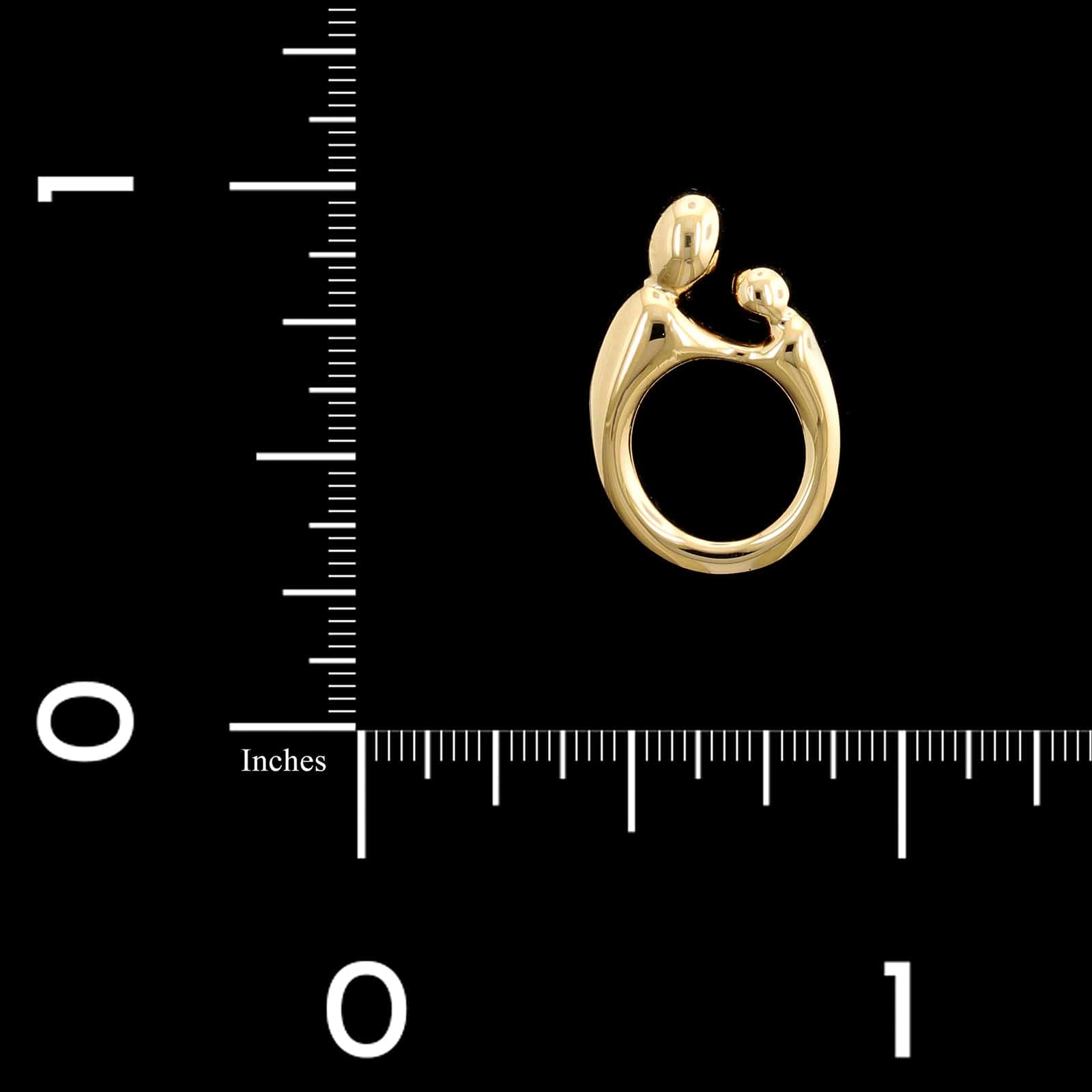 14K Yellow Gold Estate Mother and Child Charm